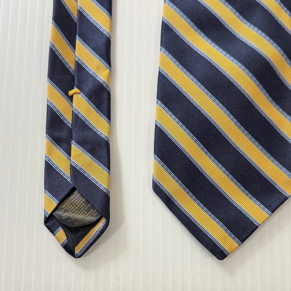 Brooks Brothers ties, 3 of them. Navy Blue and gold, teal and green, purple. - Picture 2 of 8